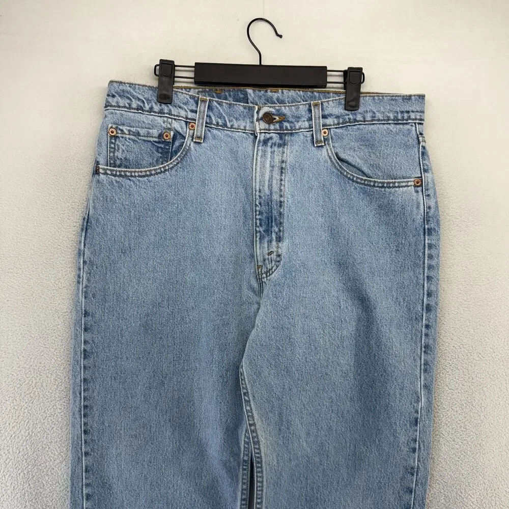 Vintage Levis Jeans Mens 36x30 Fits34x30 blue 505 made In USA Light Straight 90s